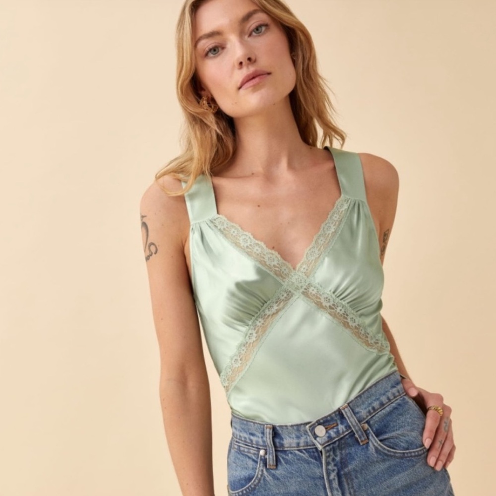 Reformation Vendome Silk Top